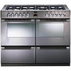 Stoves Sterling R1100DFT 110cm Dual Fuel Range Cooker in Stainless Steel